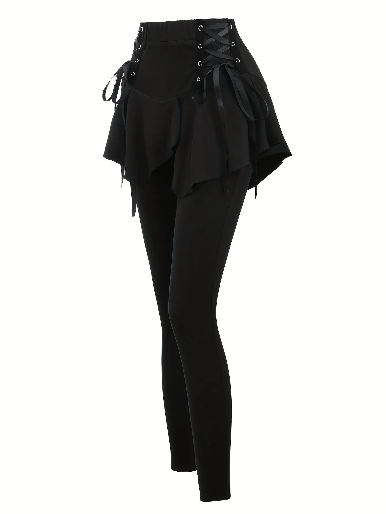 Casual Knit Pants with Lace-Up Detail – Comfortable & Stylish All-Season Wear
