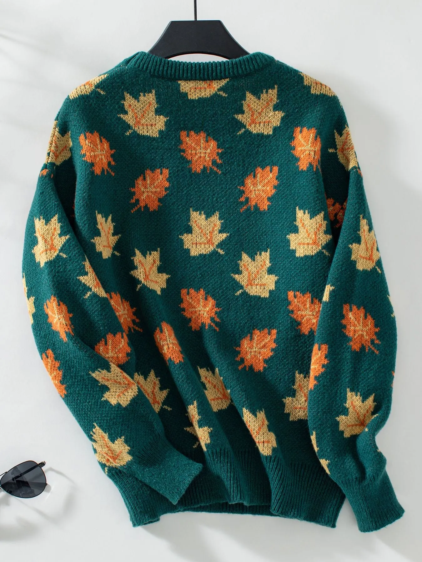 Casual Round Neck Knit Sweater for Women