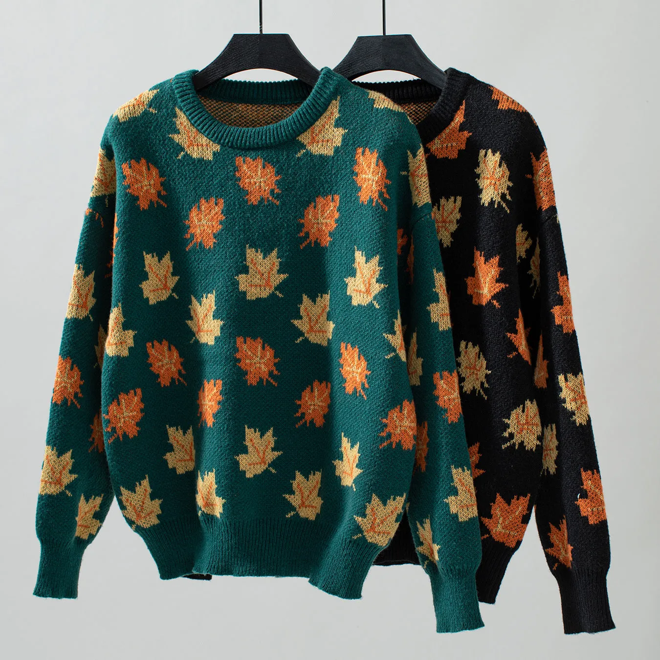 Casual Round Neck Knit Sweater for Women