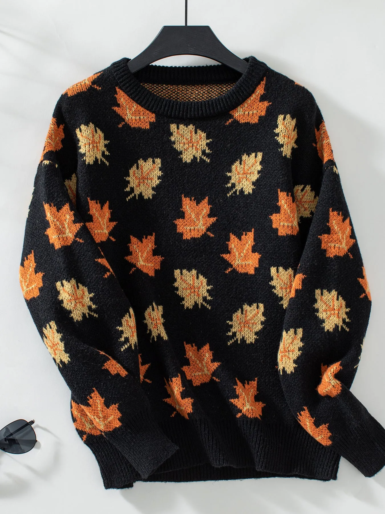 Casual Round Neck Knit Sweater for Women