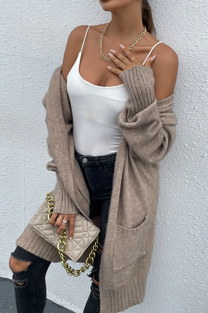 Casual Solid Patchwork Pocket Tops