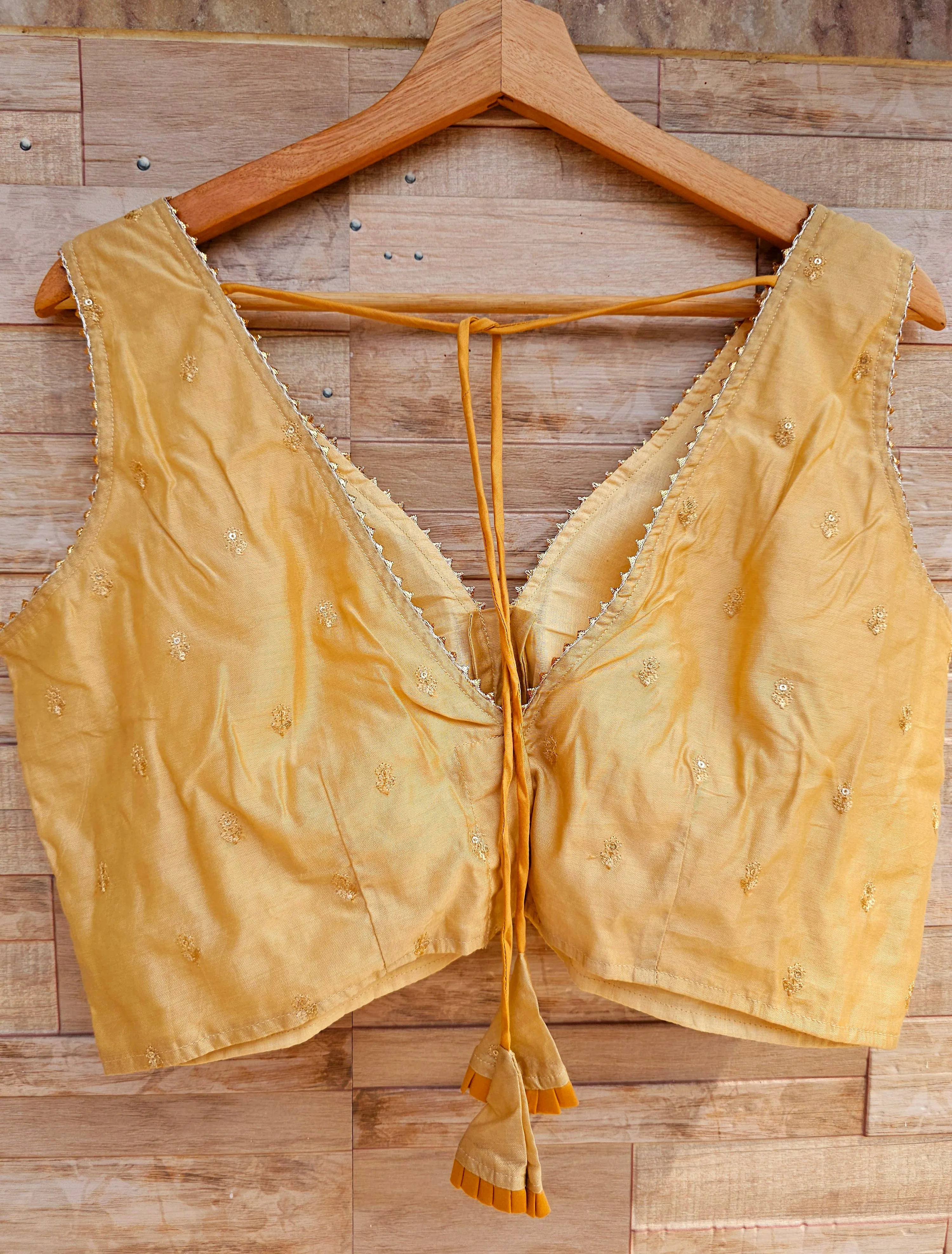 Chanderi Sleeveless Blouses