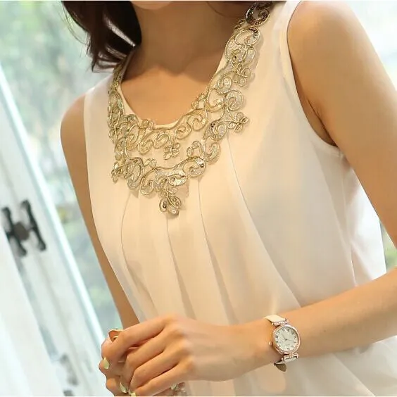 chiffon blouse ladies tops plus size women clothes white shirt women blouses tops