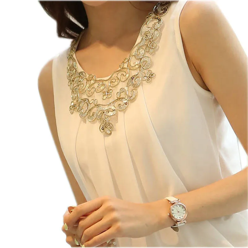 chiffon blouse ladies tops plus size women clothes white shirt women blouses tops