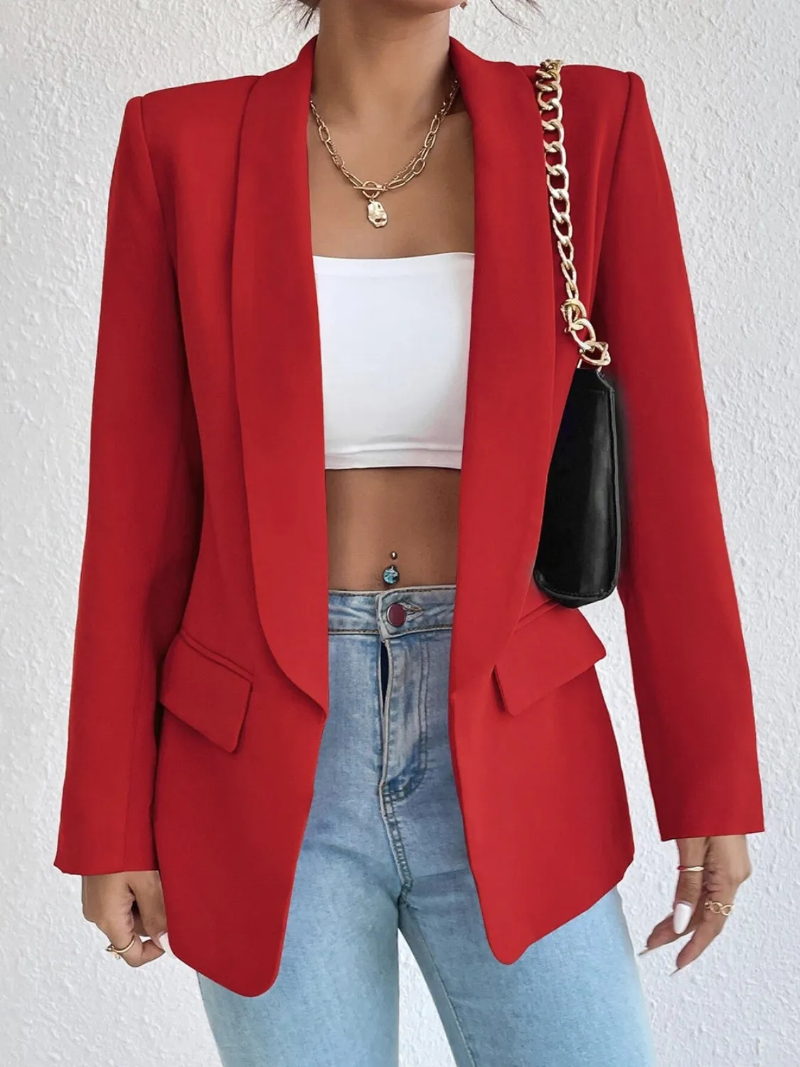Chloe Shawl Collar Long Sleeve Blazer