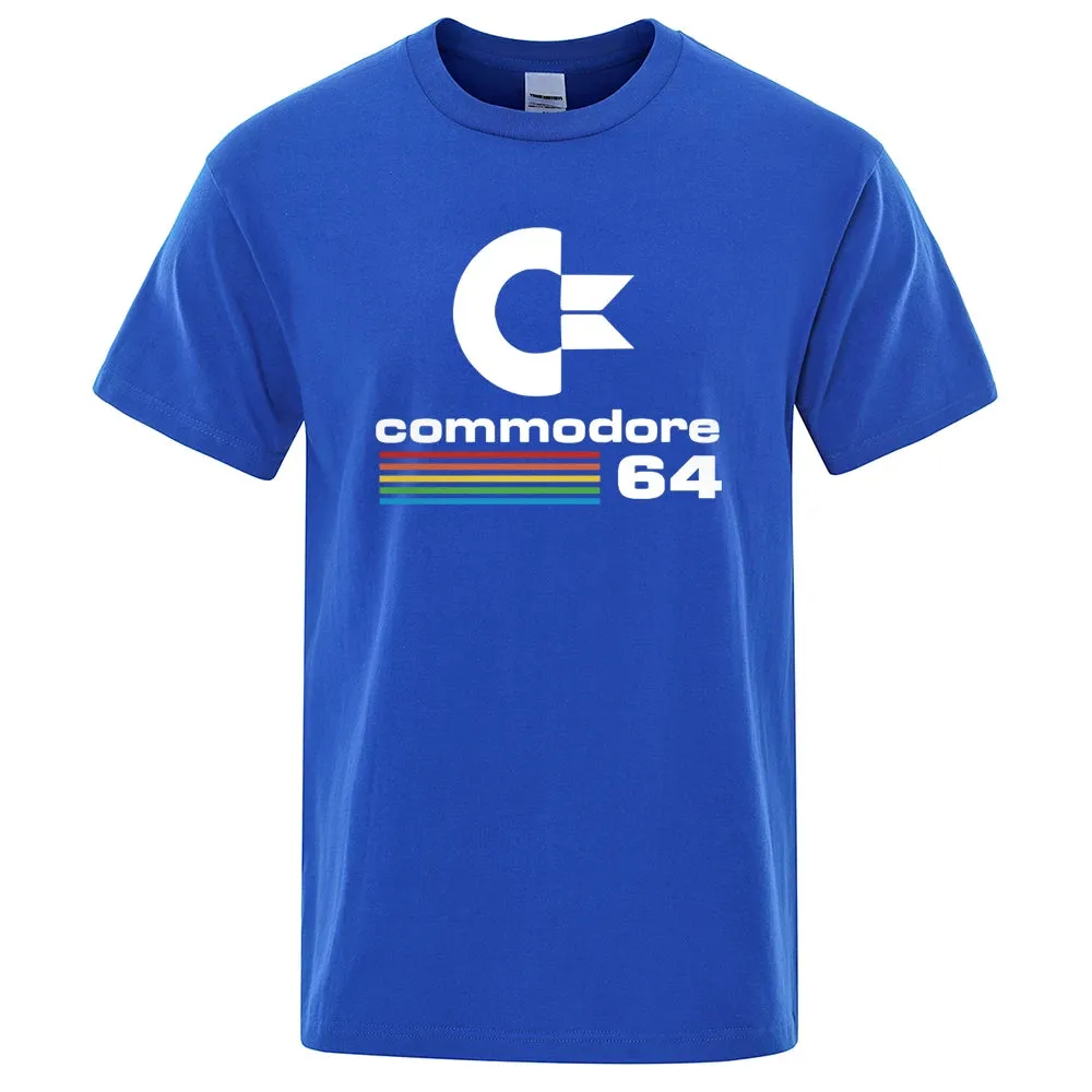 Commodore 64 Retro Print Men's Loose Summer Tee