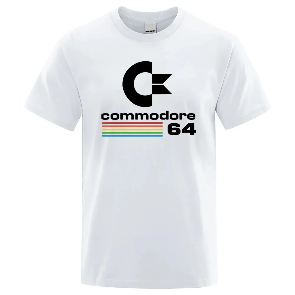 Commodore 64 Retro Print Men's Loose Summer Tee