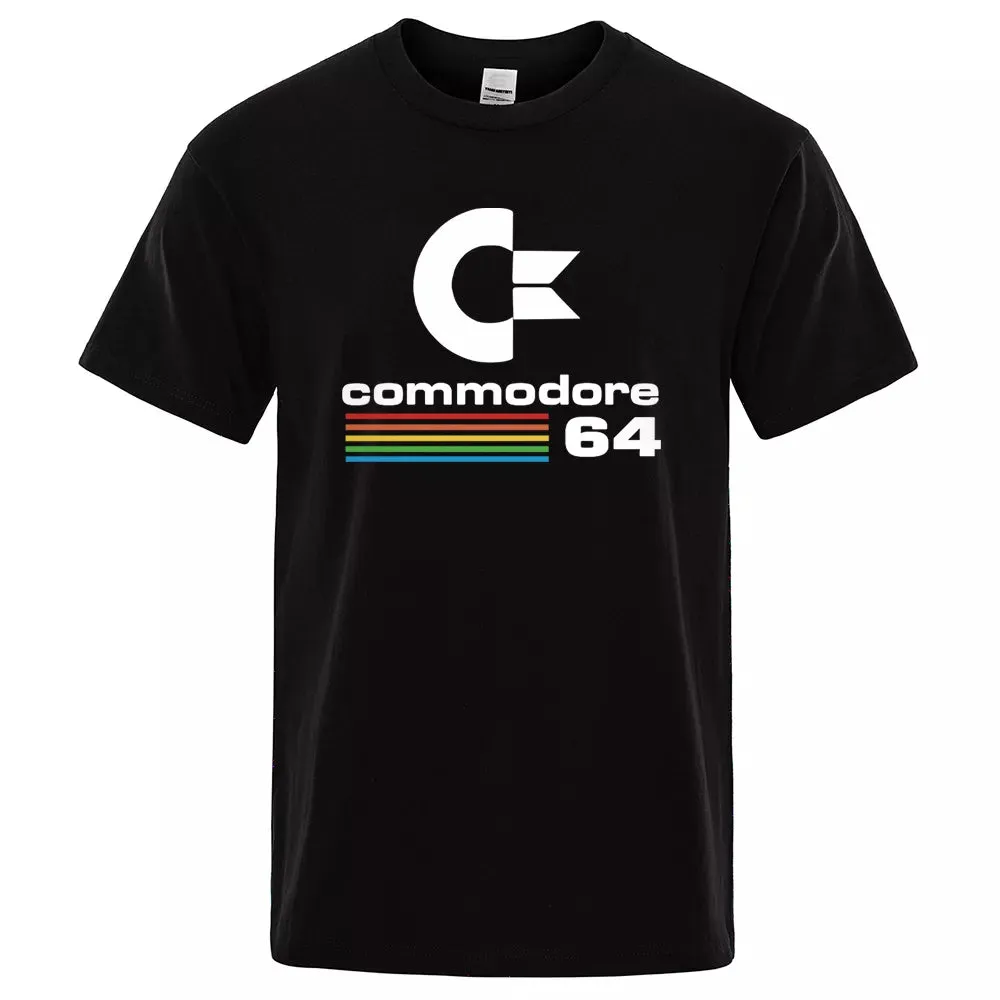 Commodore 64 Retro Print Men's Loose Summer Tee