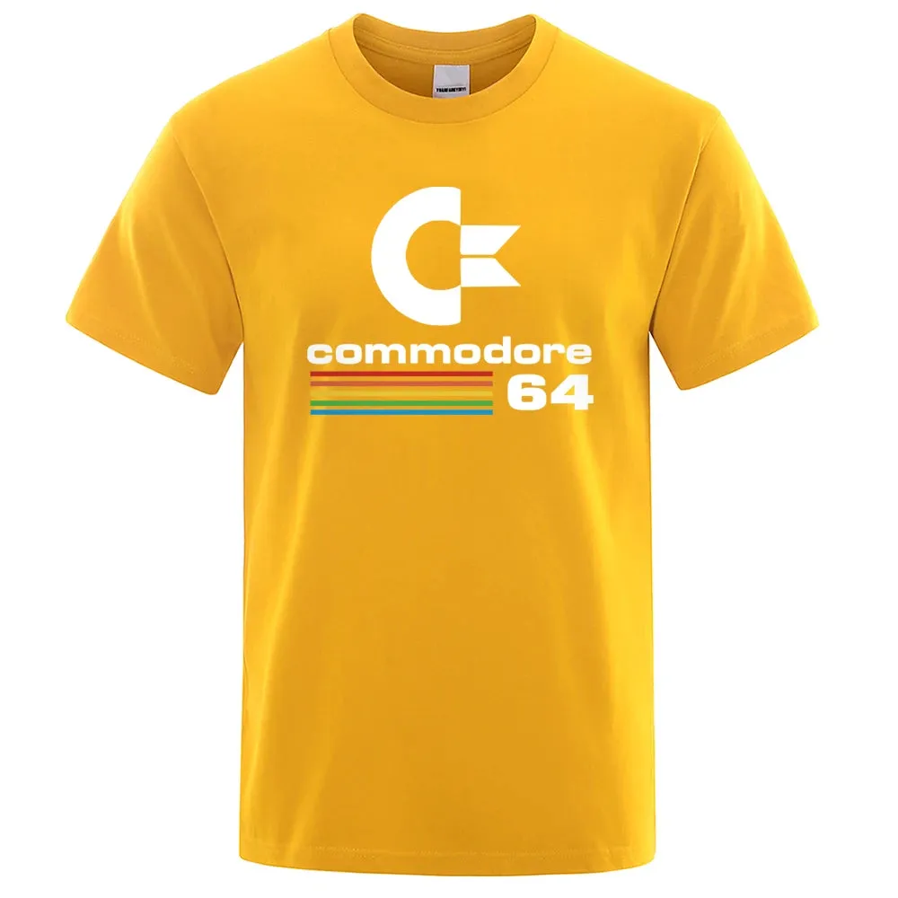 Commodore 64 Retro Print Men's Loose Summer Tee