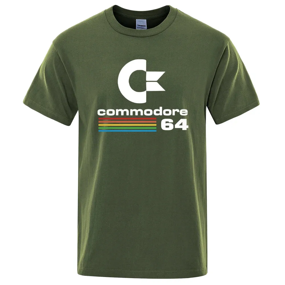 Commodore 64 Retro Print Men's Loose Summer Tee