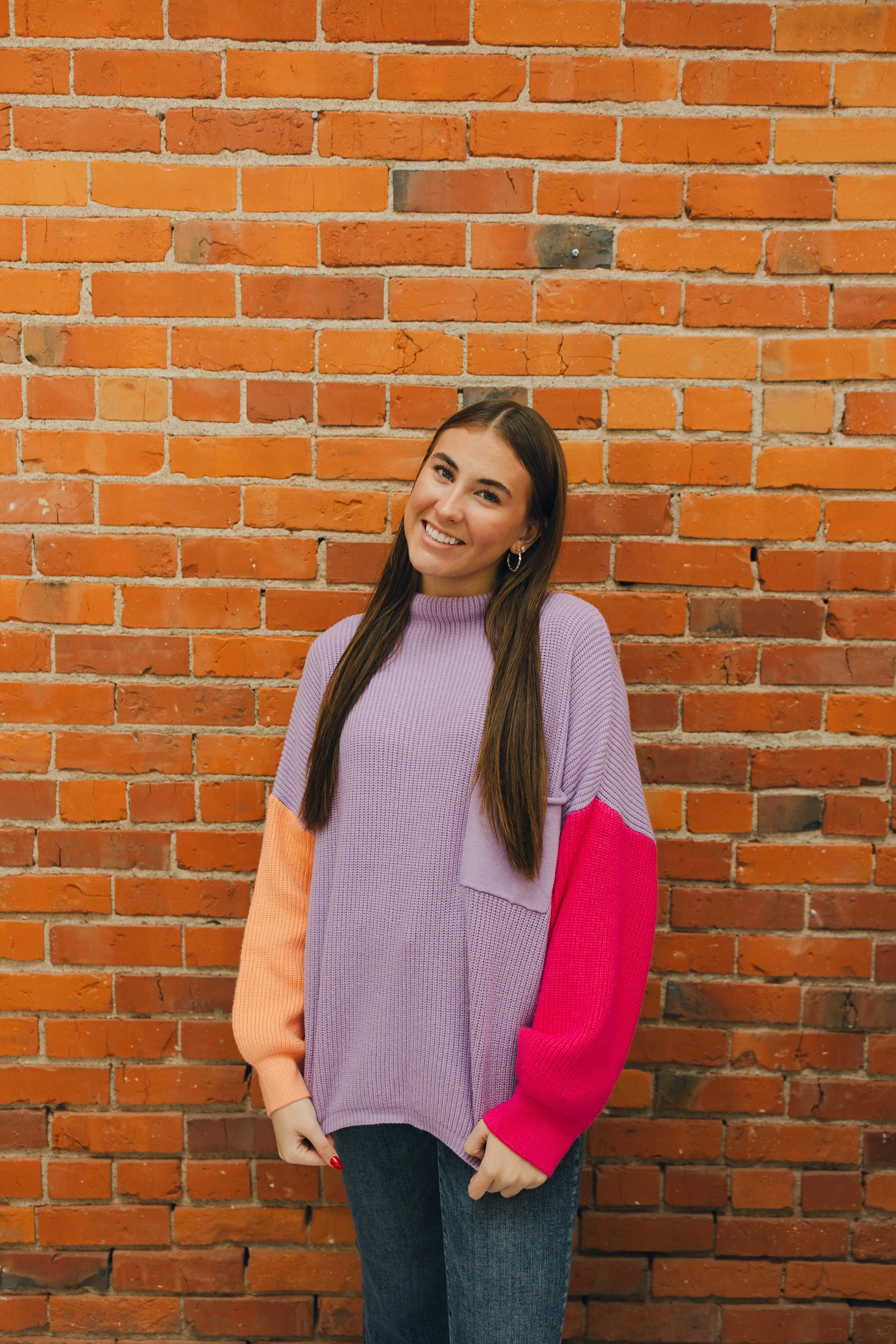 Contrast Colored Sweater