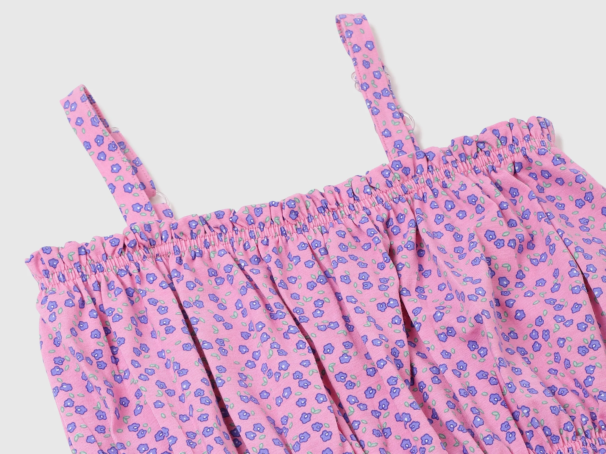 Cotton Blend Printed Shoulder Strap Girls Tops
