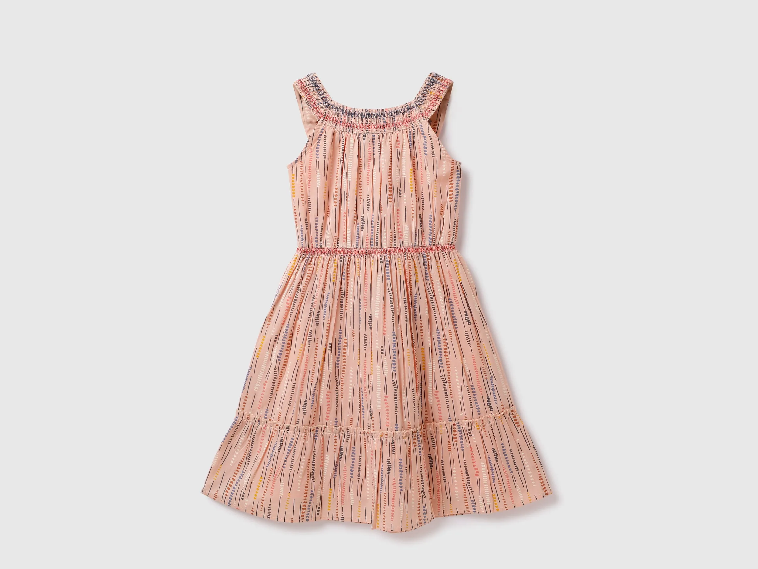 Cotton Printed Square Neck Girls Dresses