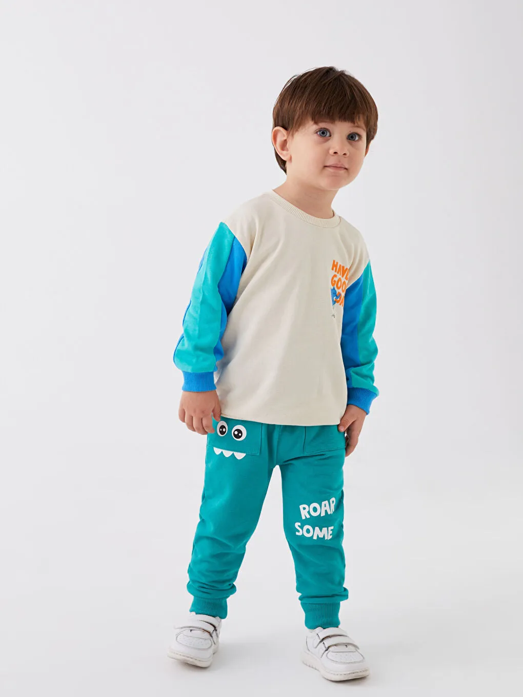 Crew Neck Printed Baby Boy Sweatshirt