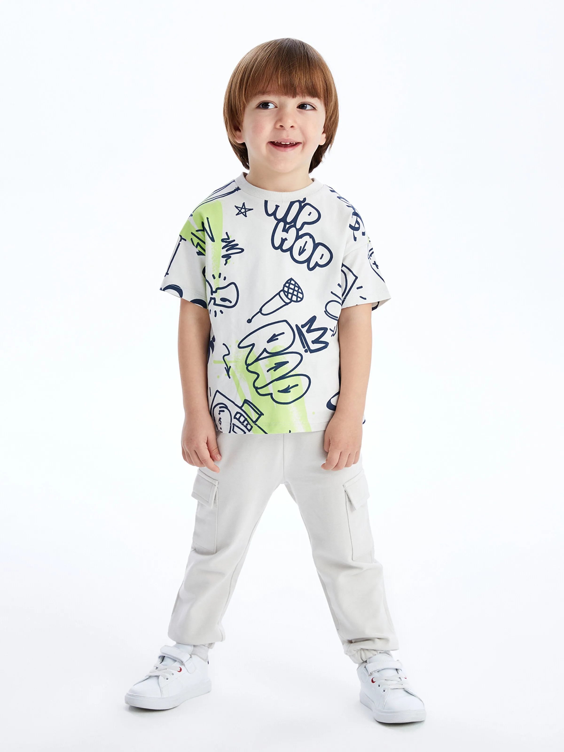 Crew Neck Printed Baby Boy T-Shirt