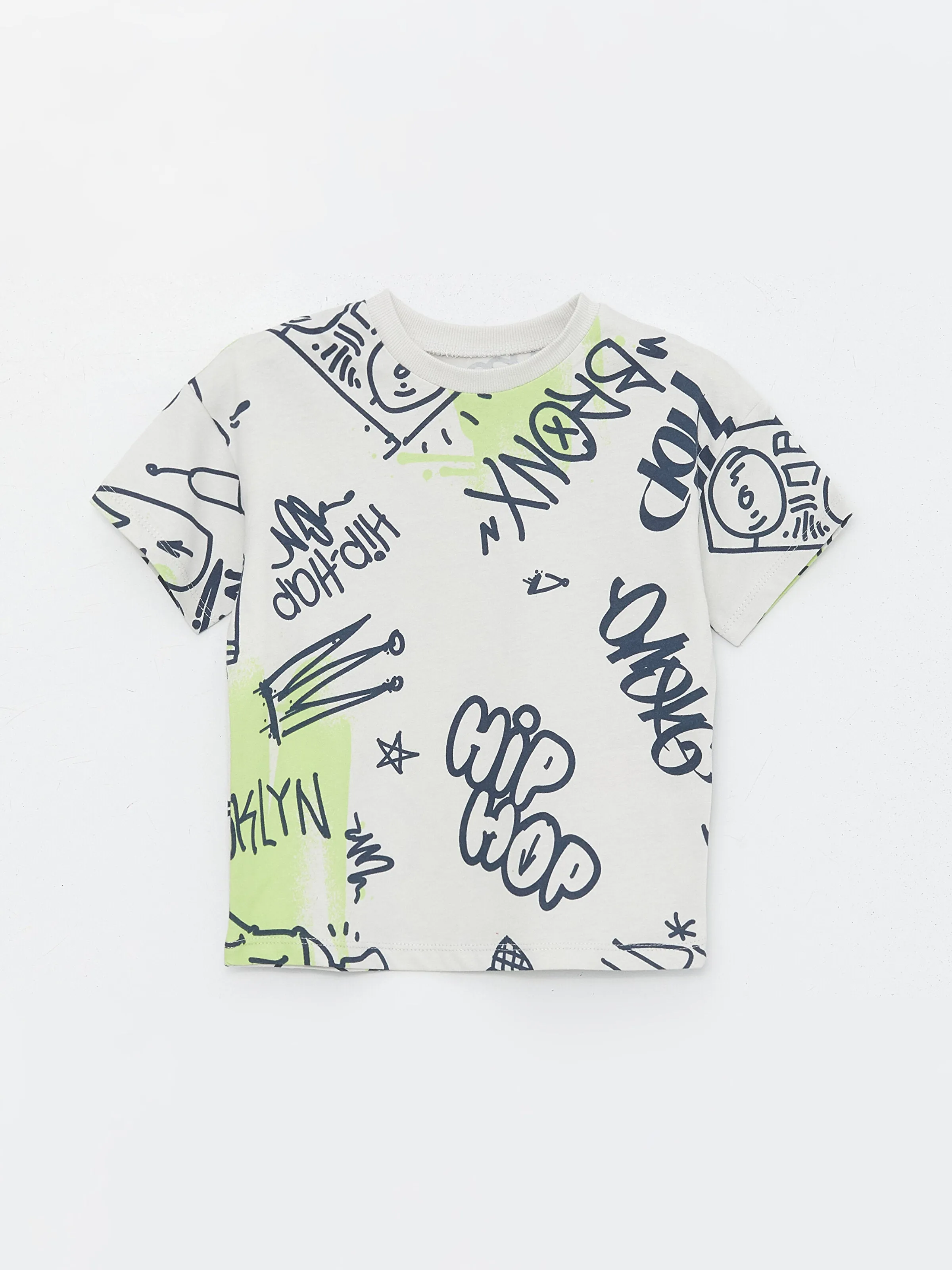 Crew Neck Printed Baby Boy T-Shirt