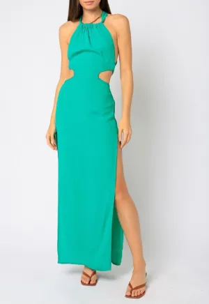 Cut Out Cross Back Midi Dress