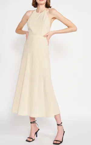 Cut Out Detail Halter Neck Long Dress