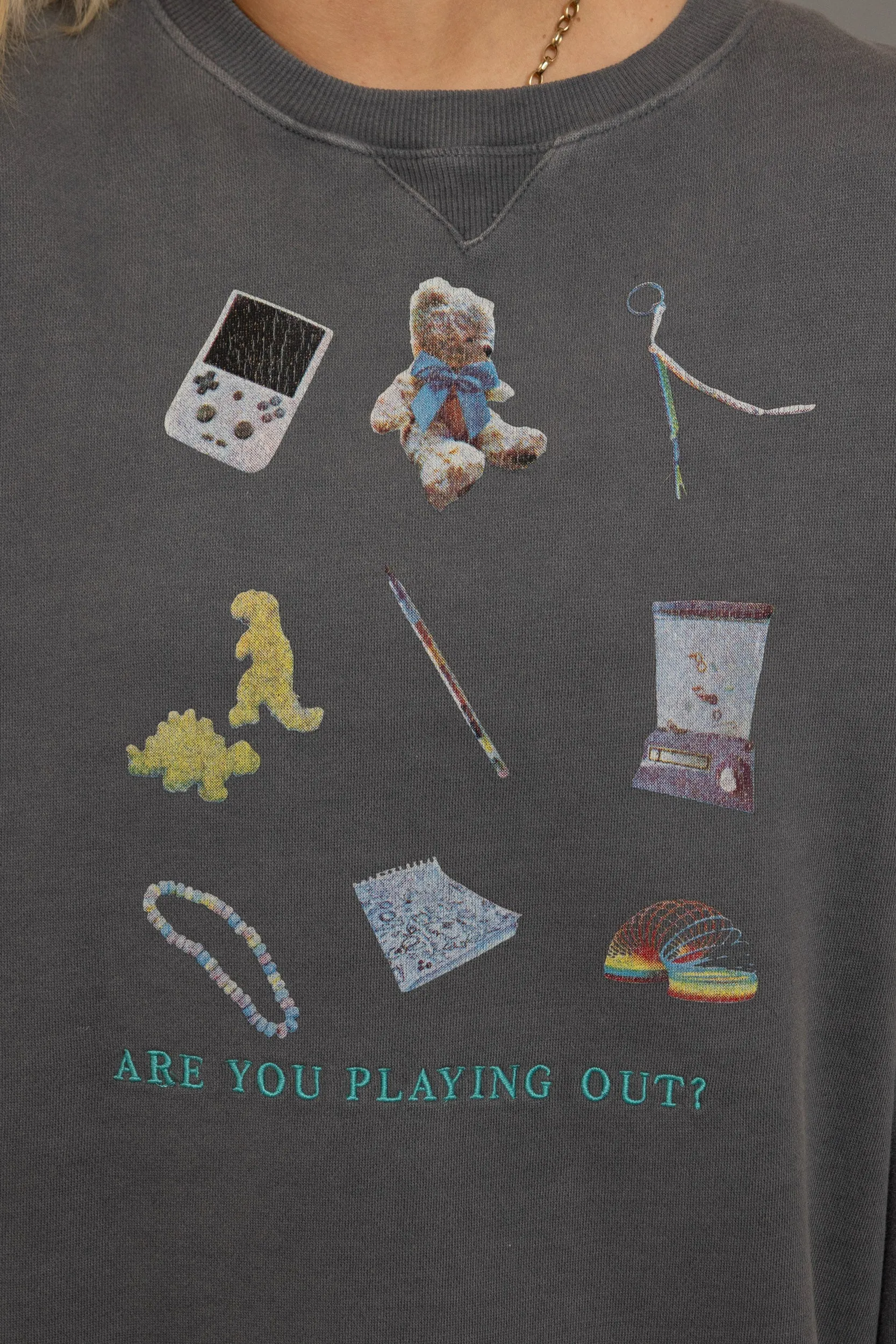 Daisy Street Playing Out Oversized Sweatshirt