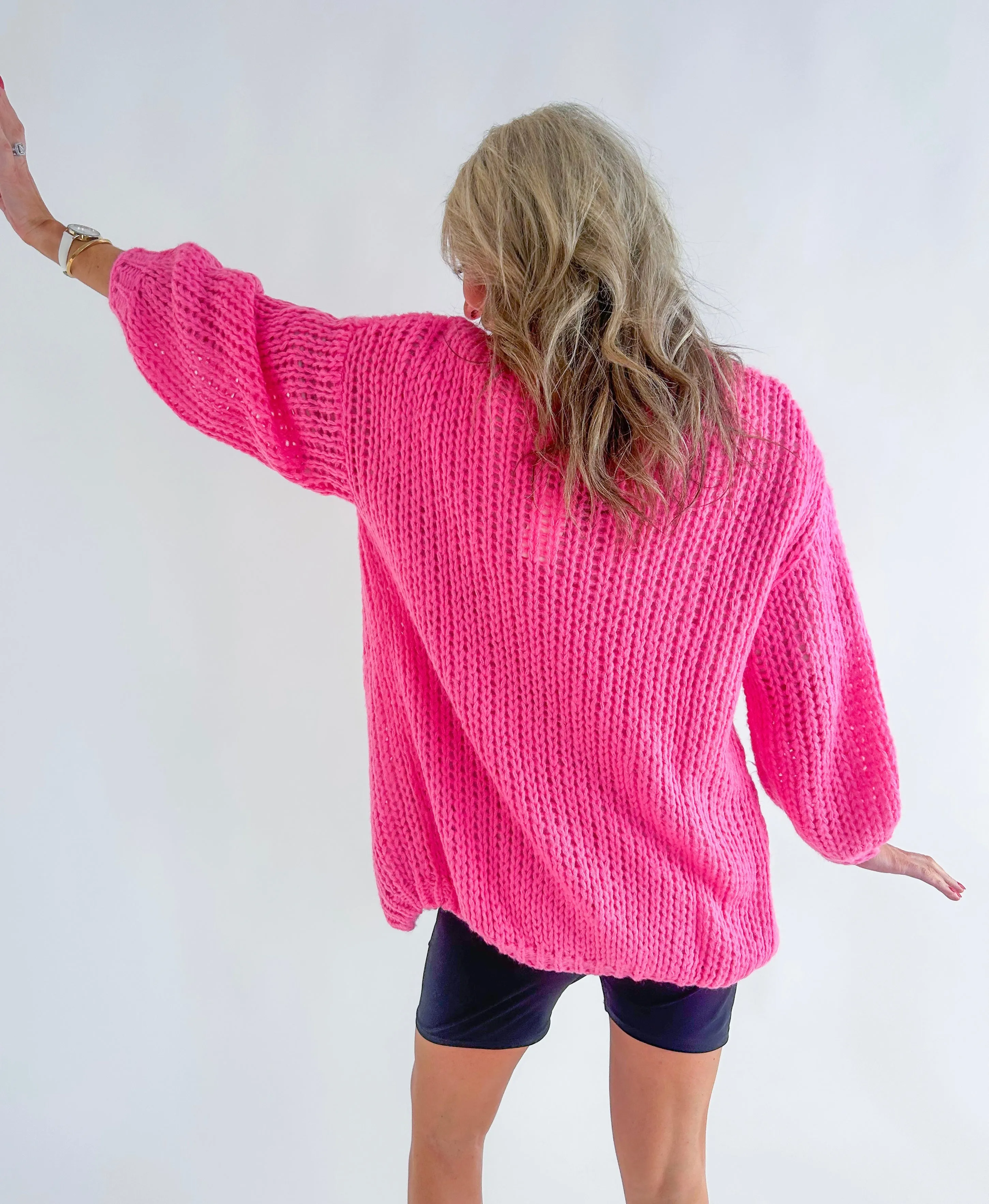 Deanna Open Front Oversized Knited Sweater Cardigan