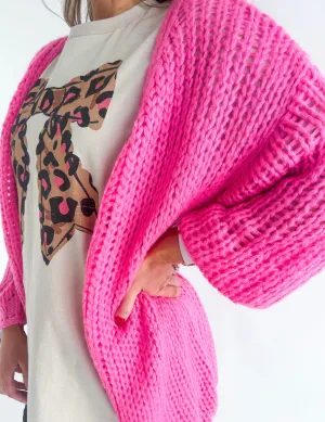 Deanna Open Front Oversized Knited Sweater Cardigan