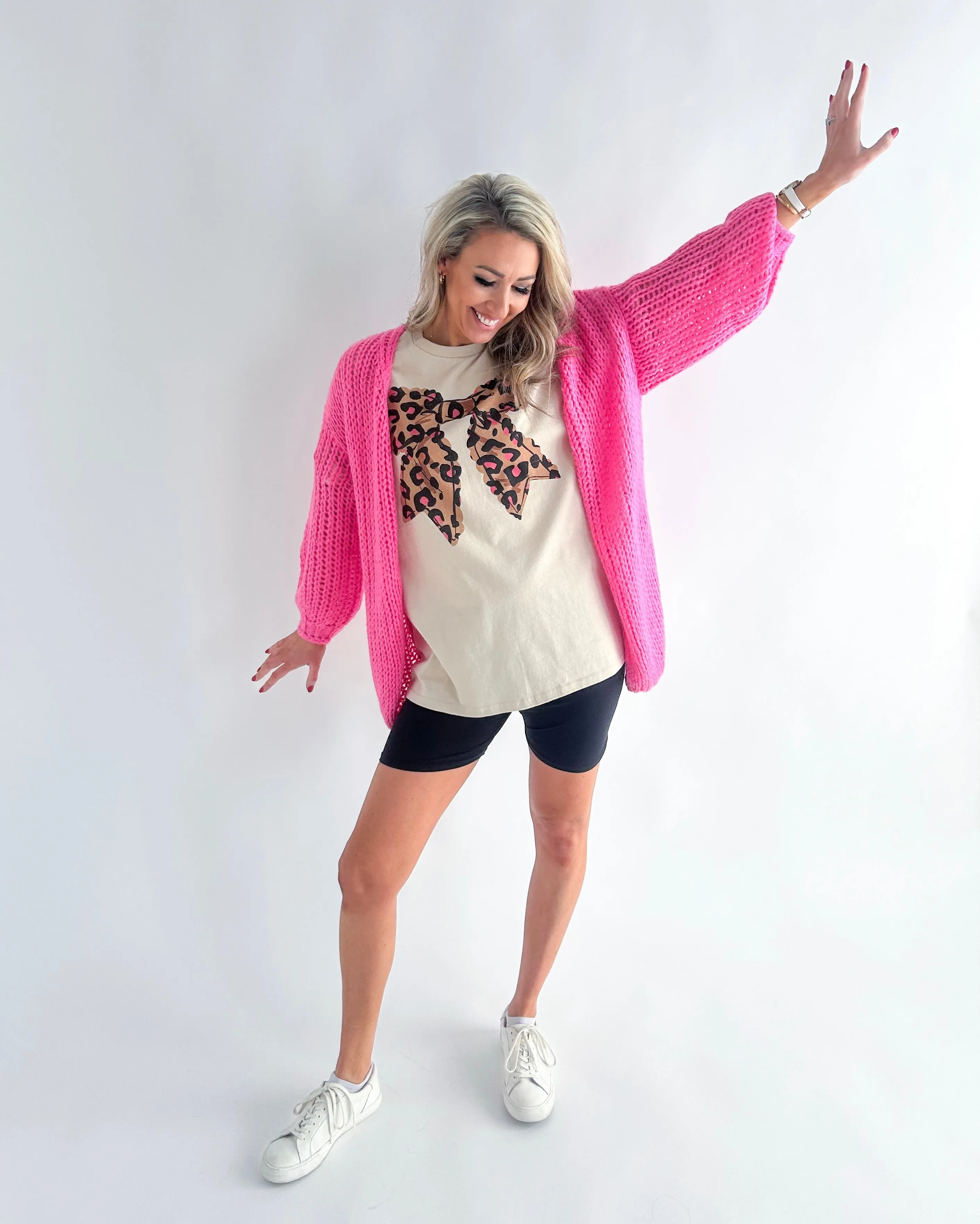 Deanna Open Front Oversized Knited Sweater Cardigan