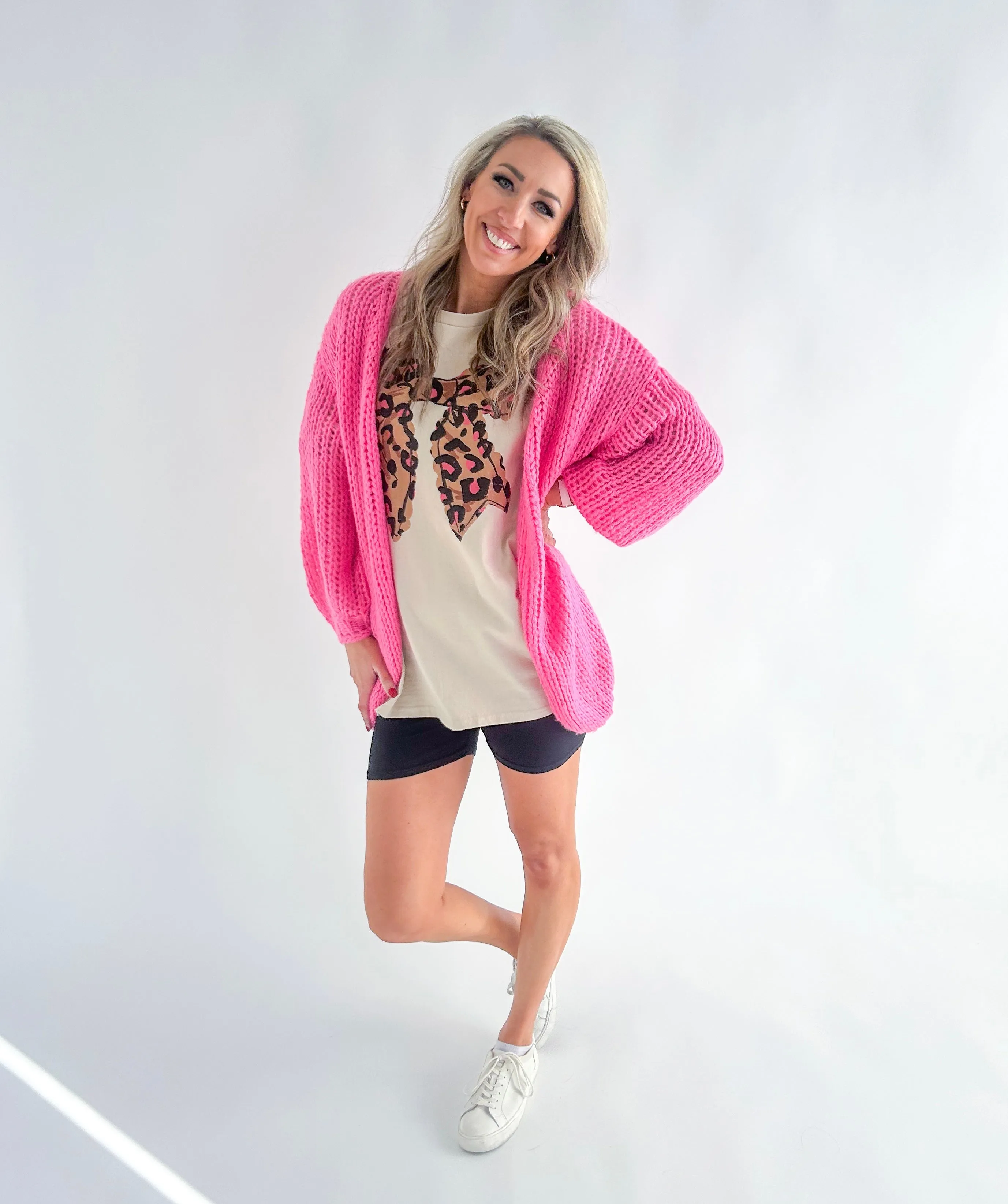 Deanna Open Front Oversized Knited Sweater Cardigan