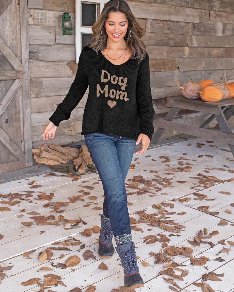 Dog Mom V-Neck Sweater - SALE