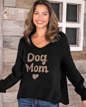 Dog Mom V-Neck Sweater - SALE