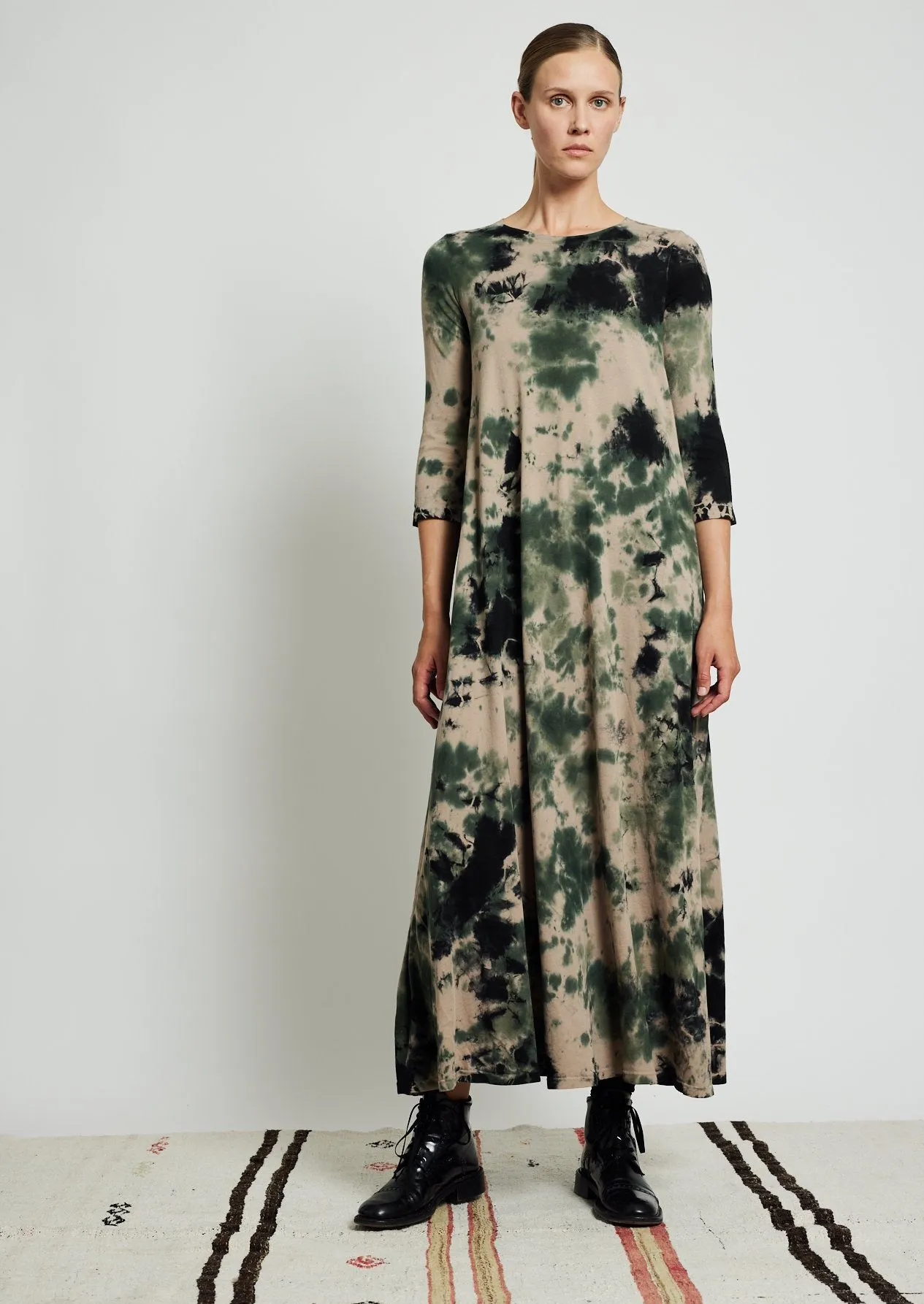 Drama Maxi Dress, Army Calico