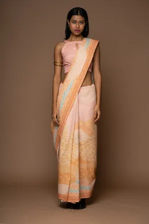 Dreamy Vistas Linen Sari