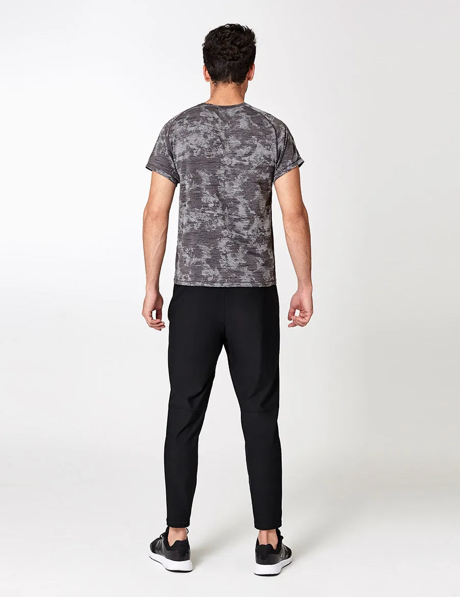 easyoga LA-VEDA Men's Action Tee - FA7 Devoré M-Gray