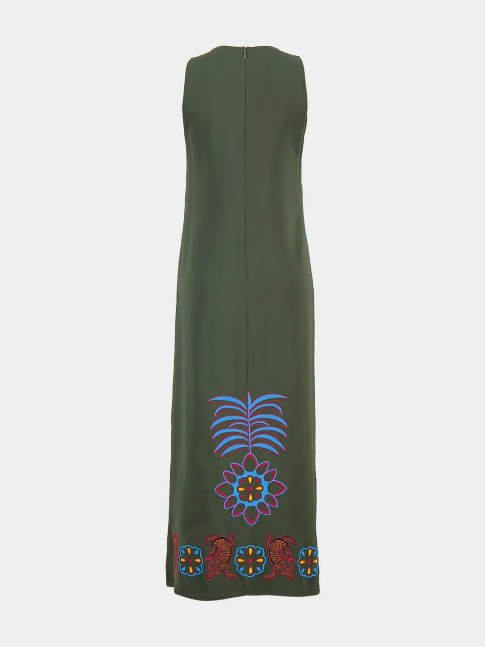 Ebad Duffel Bag Embroidered Sleeveless Maxi Dress