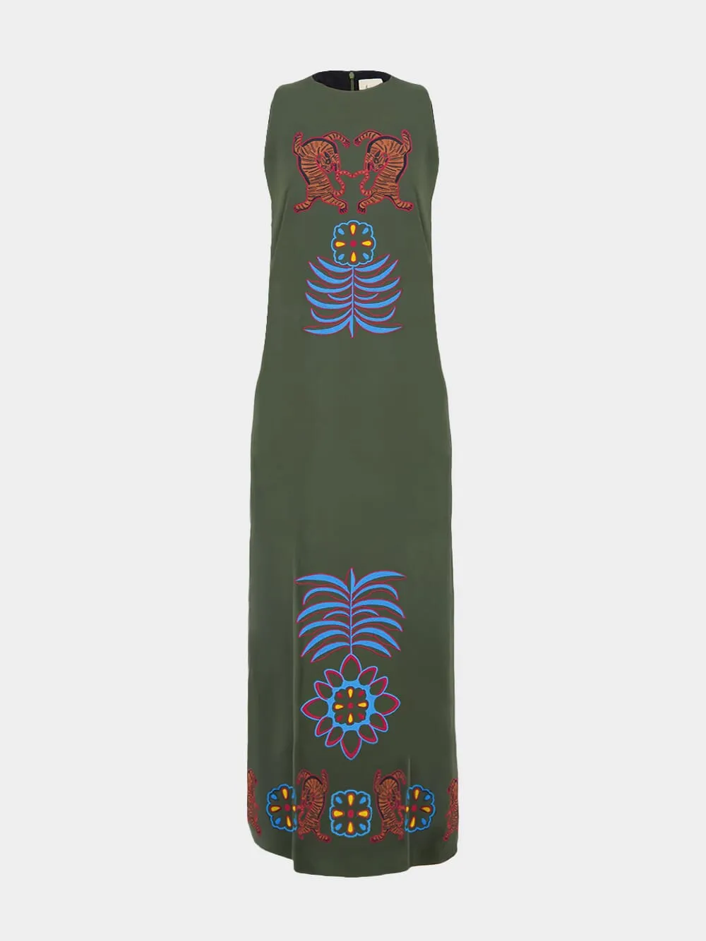 Ebad Duffel Bag Embroidered Sleeveless Maxi Dress