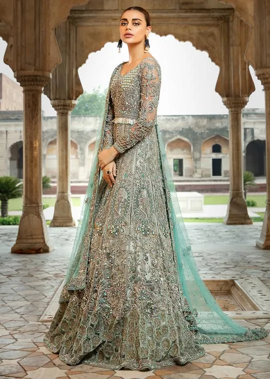 Elegant Pakistani Bridal Long Maxi for Wedding #J5177