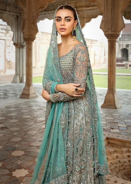 Elegant Pakistani Bridal Long Maxi for Wedding #J5177