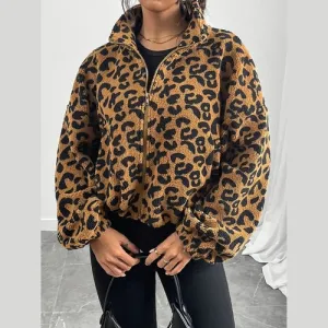 'Elsinore' Leopard Fleece Jacket