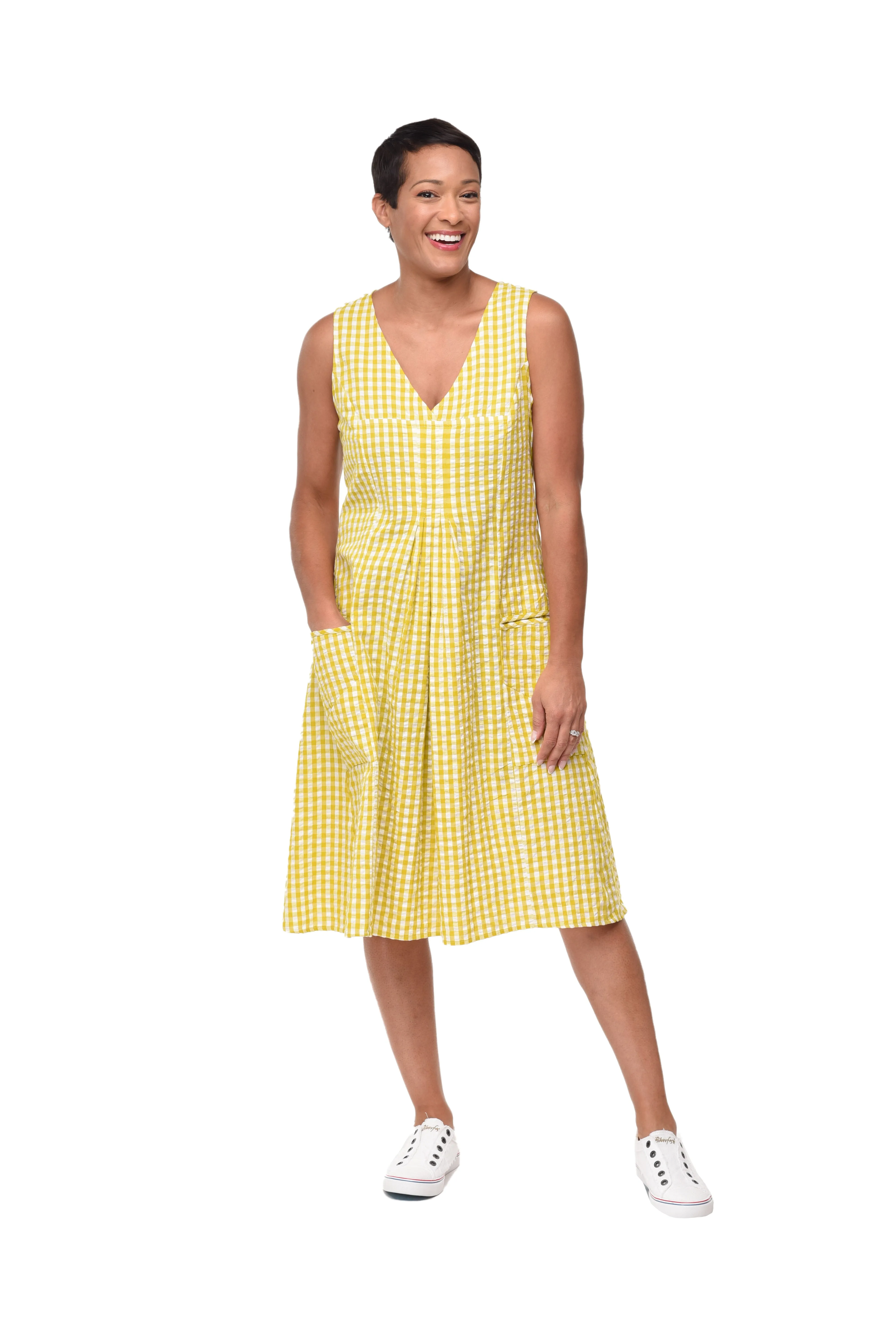 FINAL SALE CV656 Poppie Dress in Big Goldfish*