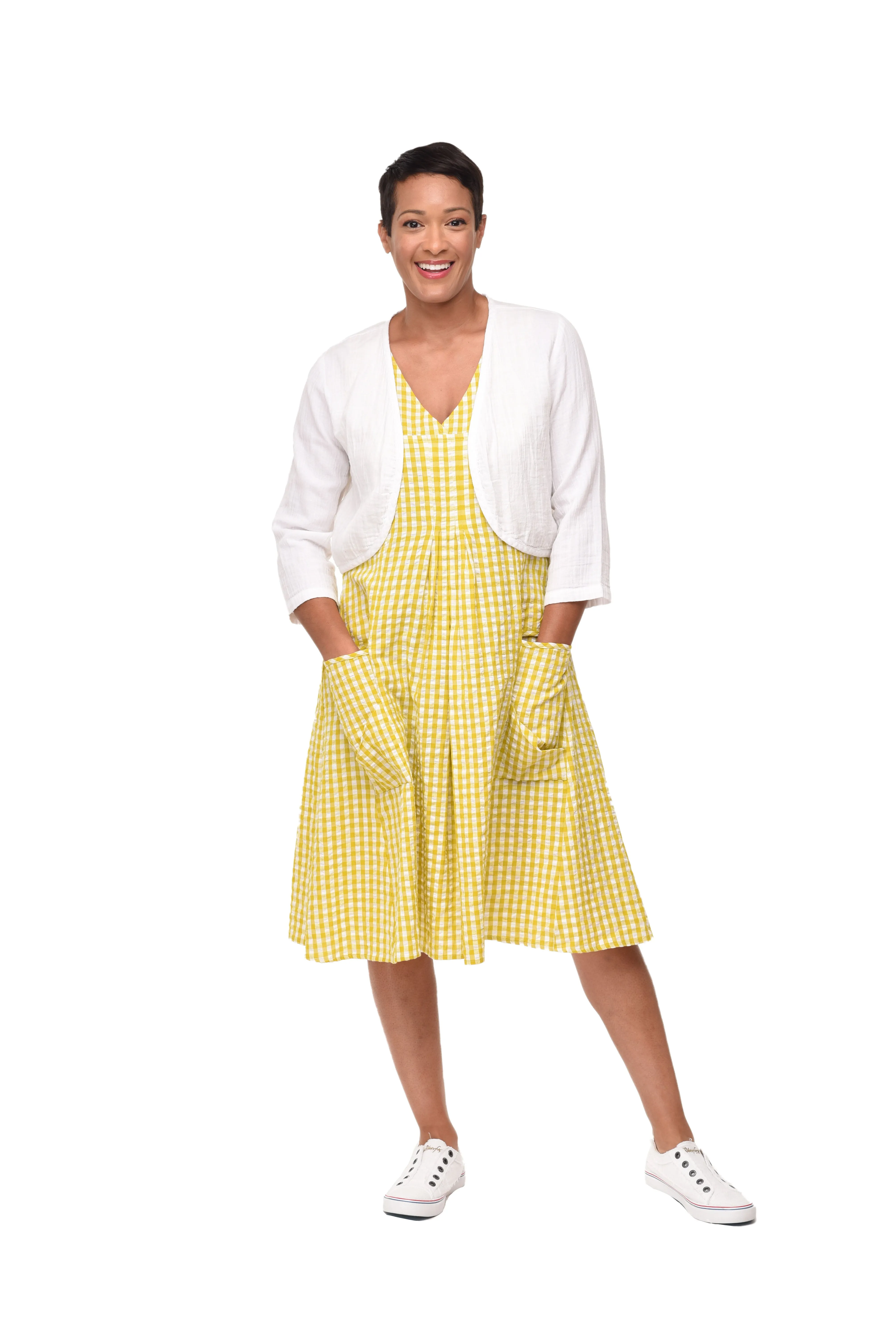 FINAL SALE CV656 Poppie Dress in Big Goldfish*
