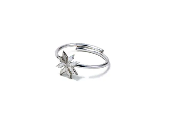 Fjellsmykke - Eight-Leaf Silver Ring