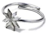 Fjellsmykke - Eight-Leaf Silver Ring