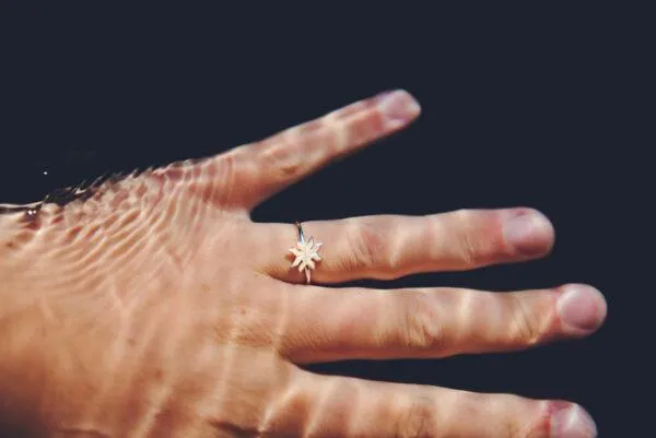Fjellsmykke - Eight-Leaf Silver Ring