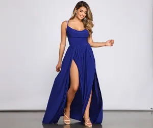 Fleur Formal Double Charming High Slit Dress