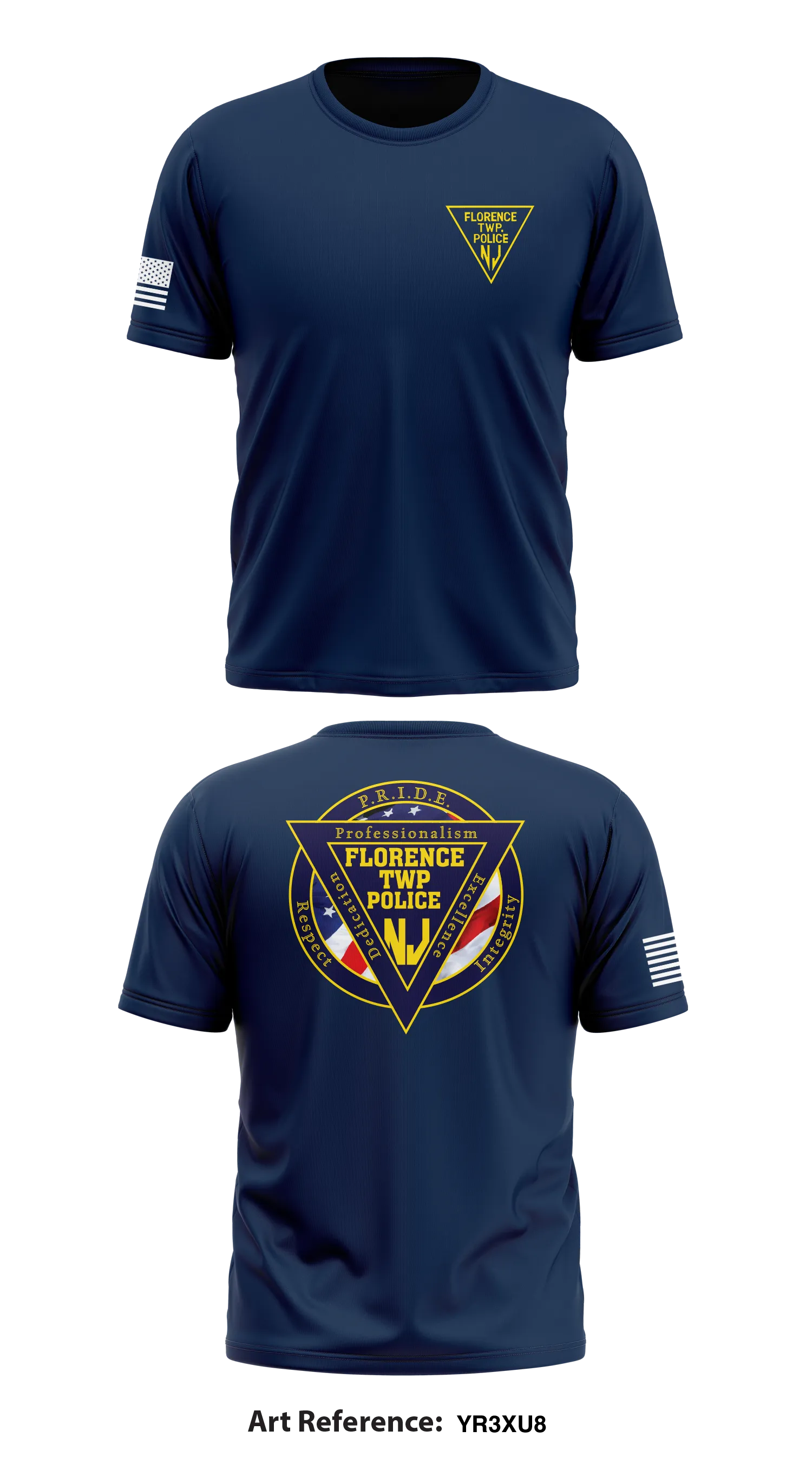 Florence Twp Police Dept Store 1 Core Men's SS Performance Tee - YR3Xu8