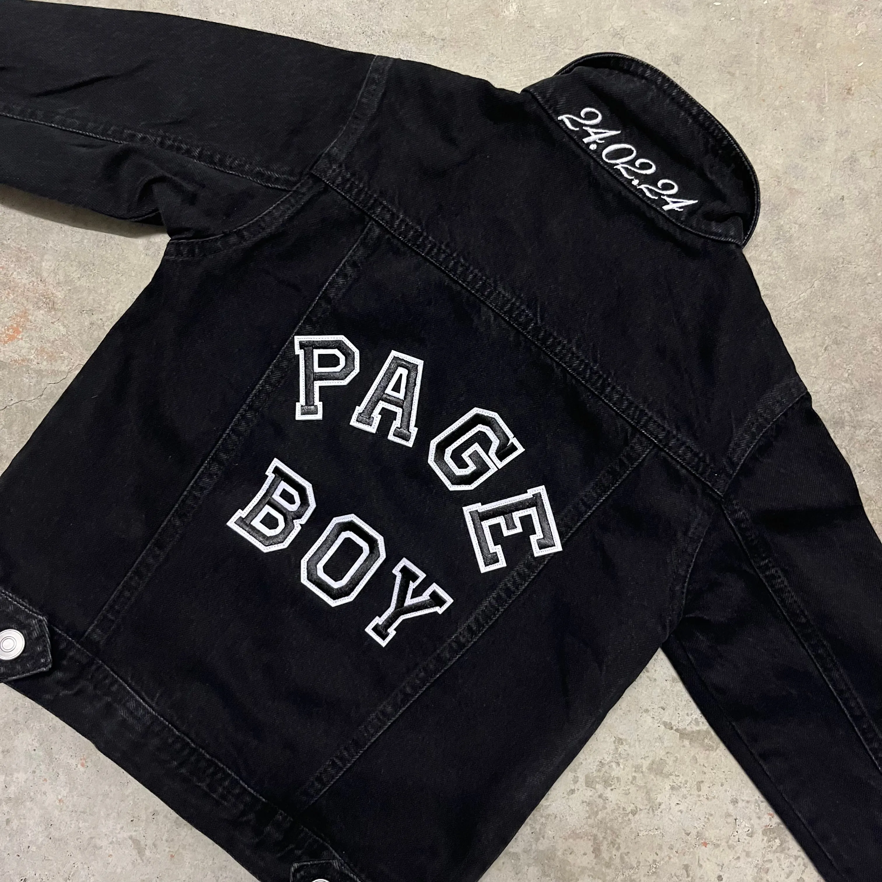 Flower Girl & Page Boy Personalised Denim Jacket