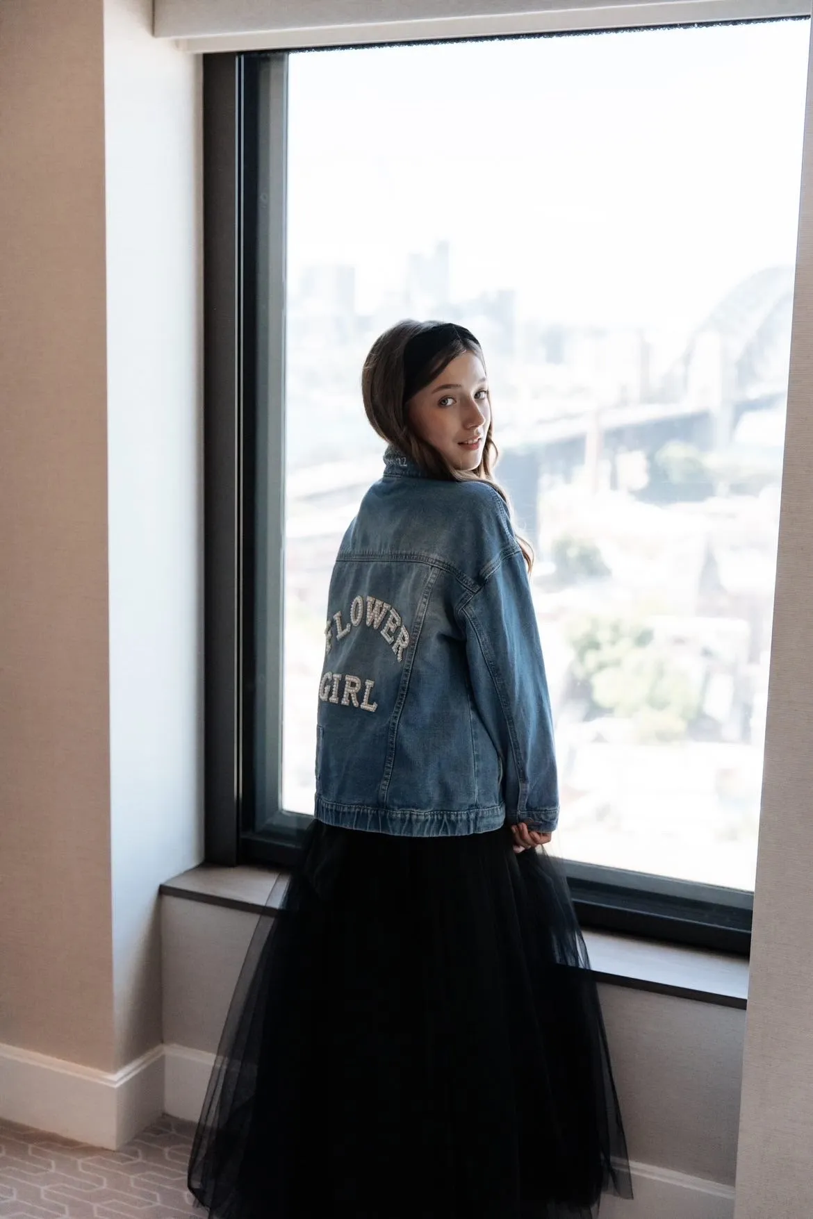 Flower Girl & Page Boy Personalised Denim Jacket
