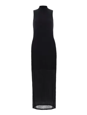 FRAME Mesh Mock-neck Dress