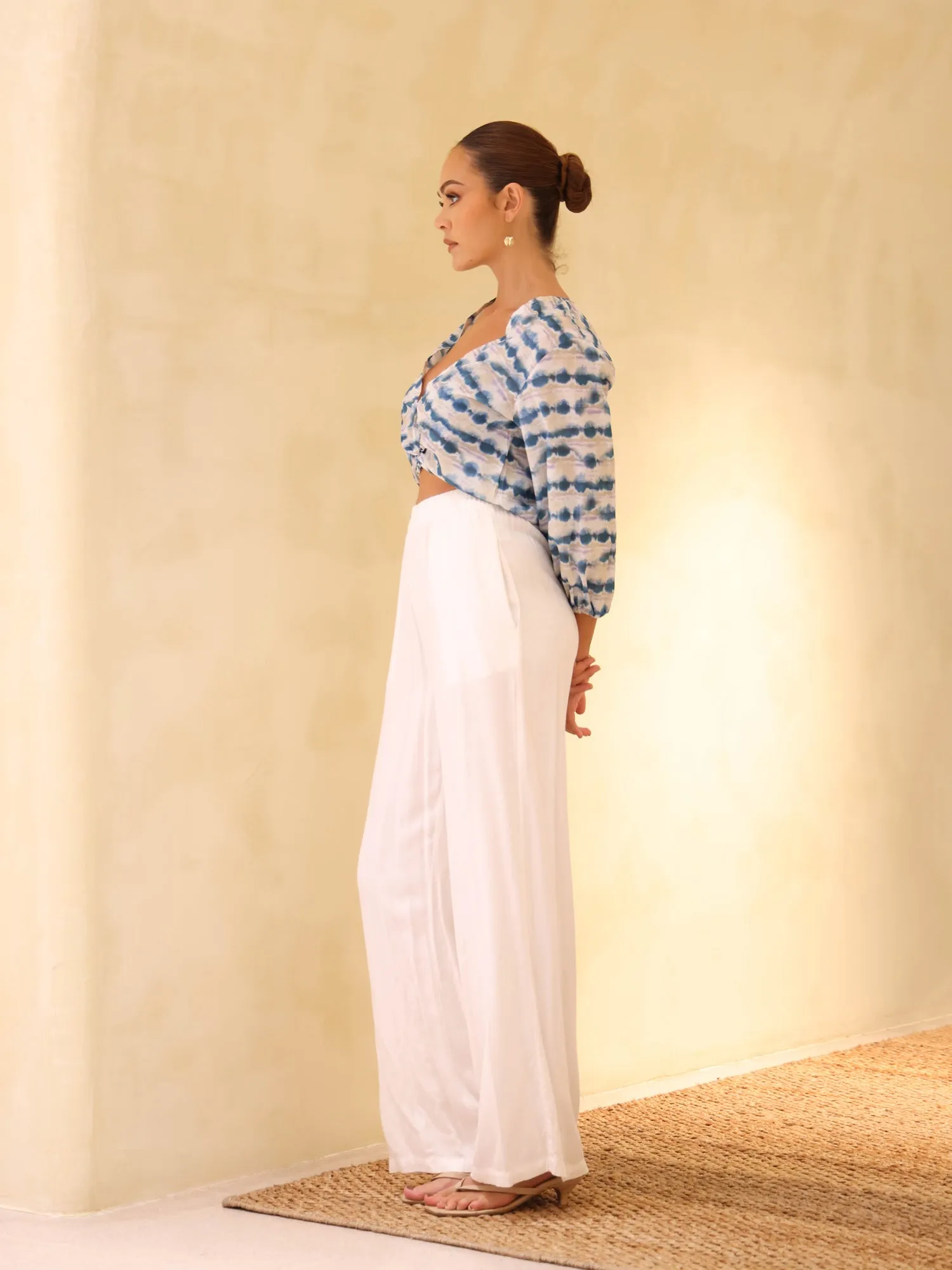 Front Twisted Printed Top