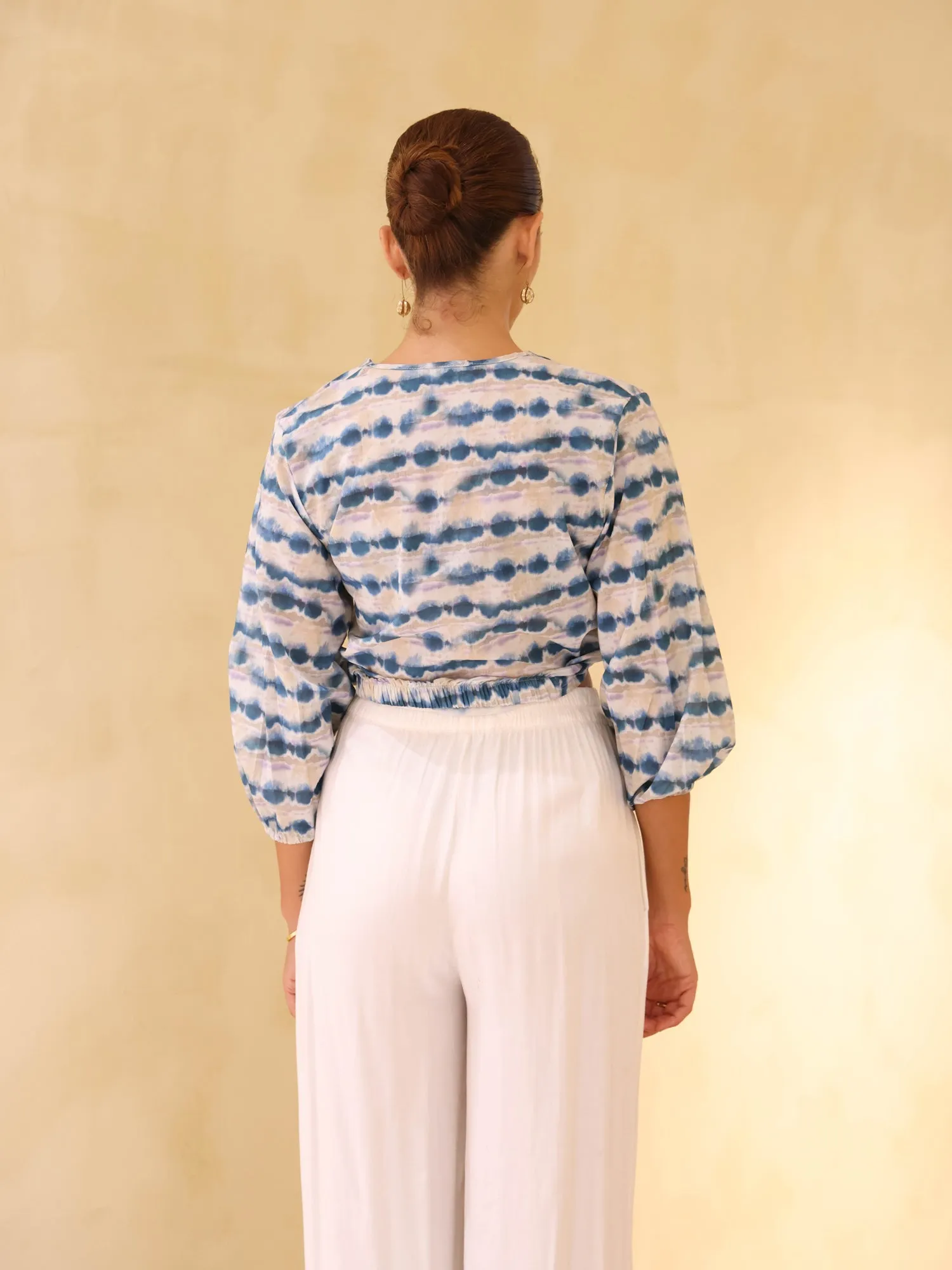 Front Twisted Printed Top