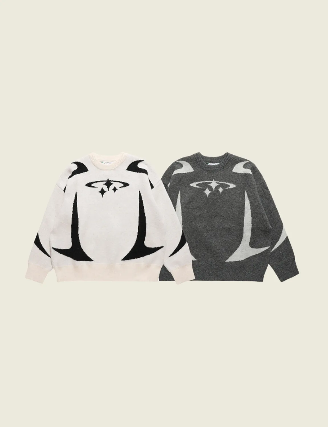 FSW® Y2K Knitwear Stars Graphic Sweater